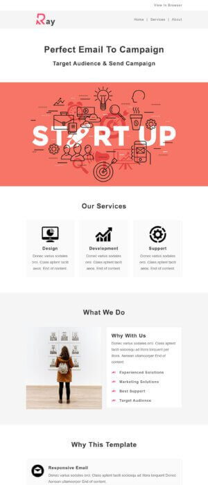 Startup email template